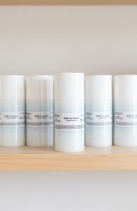 A collection of skincare products